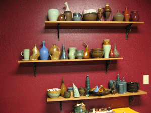 Mugs on display